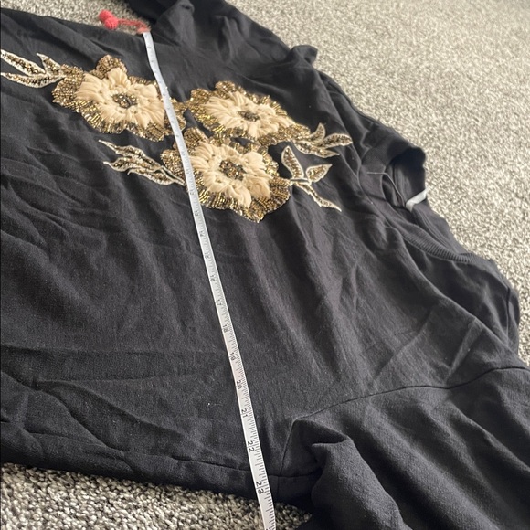 By Anthropologie Women’s Floral Appliqué Crew-Neck Sweater Sz Large Embroidered - Picture 8 of 8